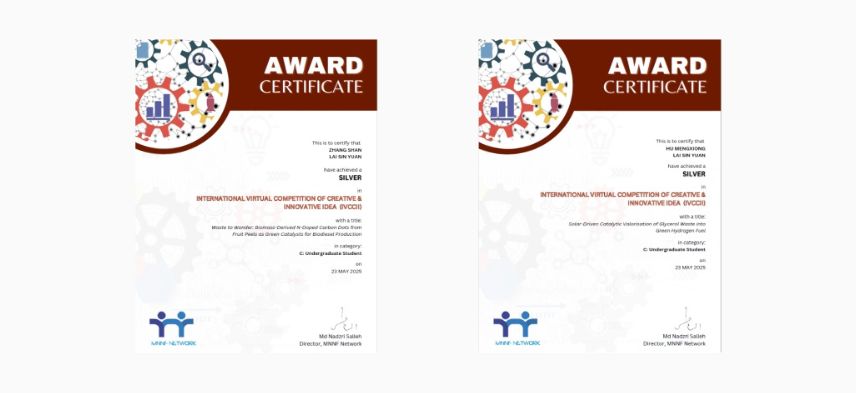 Silver Prize Awarded to Students at International Innovation Competition 2025 banner