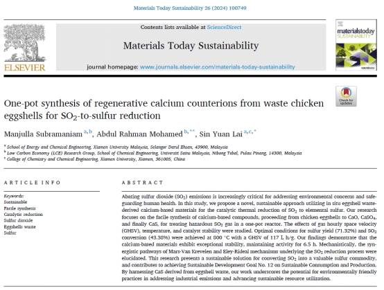 Dr. Lai Sin Yuan and Team Publish in Materials Today Sustainability (4)