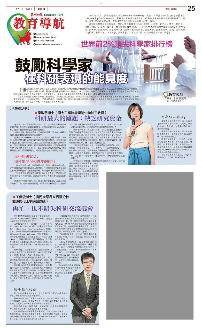 Dr. Ong Wee Jun Named World’s Top 2% Scientists