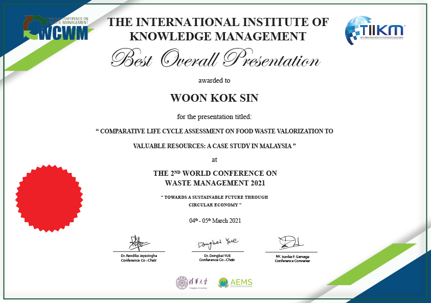 Dr. Vincent Woon Kok Sin Recognized as Overall Best Presenter at WCWM 2021  (2)