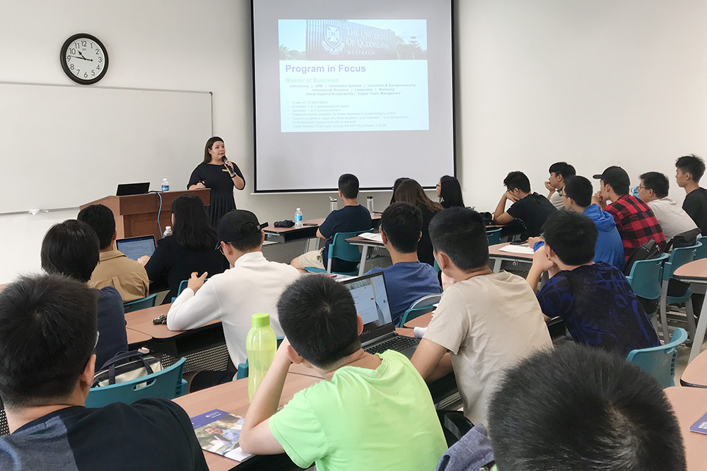 University of Queensland Representatives Share Further Study Options with XMUM Students (1)