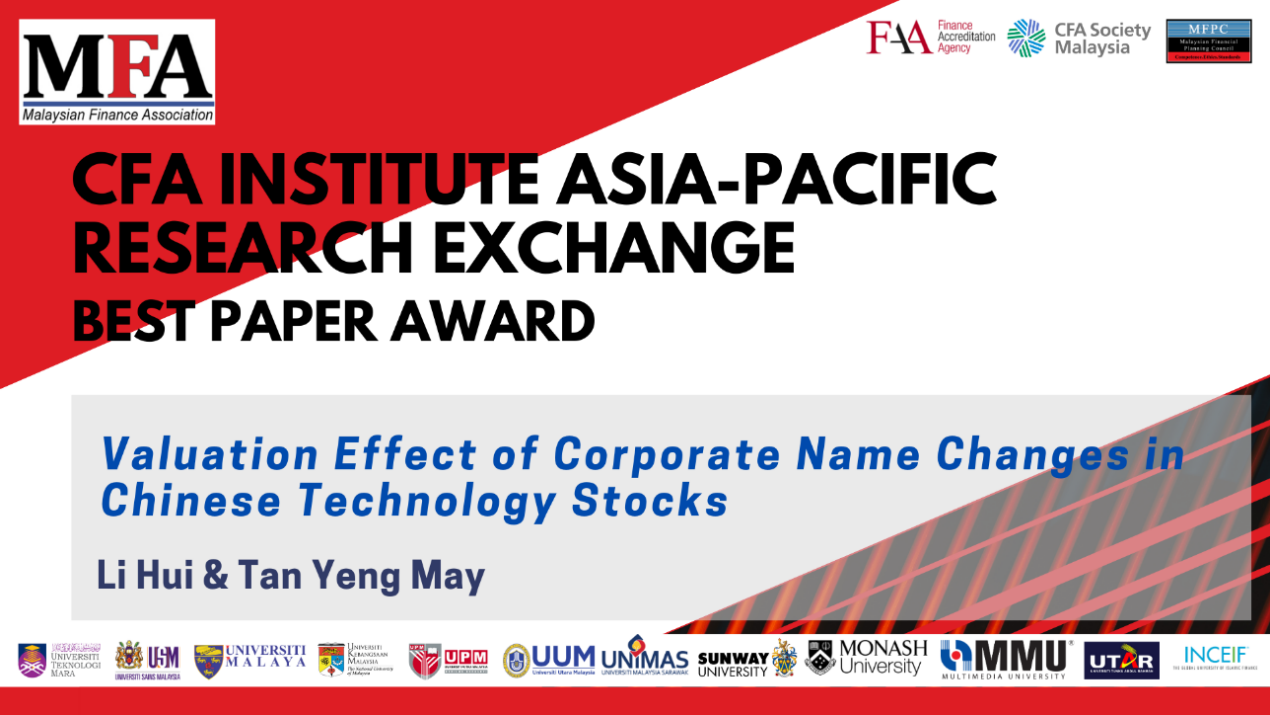 XMUM Undergraduate Wins CFA Best Paper Award in MFA Conference 2020 (1)