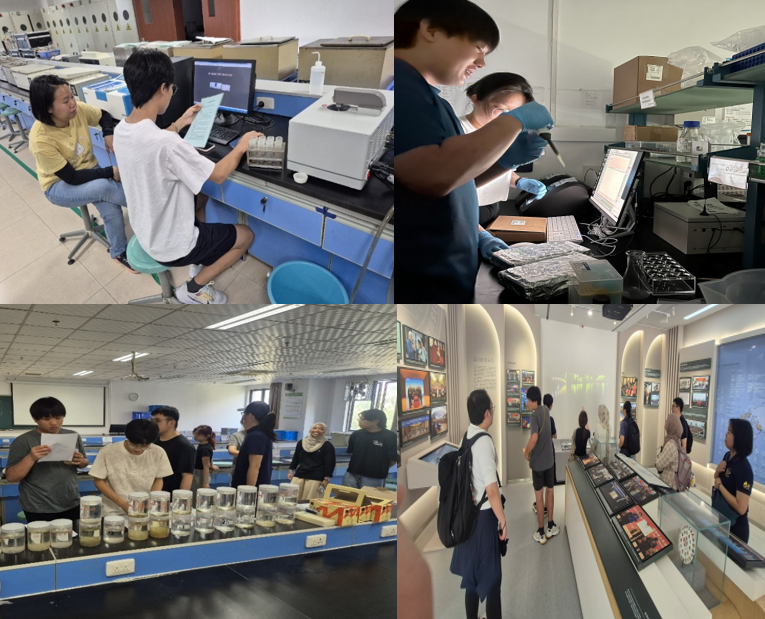 Participants visited Xiamen University’s Xiang’an Campus to explore advanced marine  science laboratories and learn about Tan Kah Kee’s enduring vision for education and research.  Beyond the lab, students processed samples collected from R/V Tan Kah Kee and experienced  campus life and Xiamen’s vibrant culture. They also visited Xiamen University’s historic  Siming Campus, gaining deeper insight into the university’s rich heritage and century-long  commitment to academic excellence. 