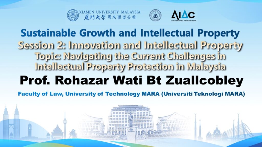 Prof. Rohazar Wati Bt Zuallcobley Navigating the Current Challenges in Intellectual Property Protection in Malaysia