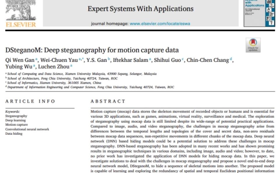 Dr. Yau Wei Chuen and Team Publish in Expert System with Applications