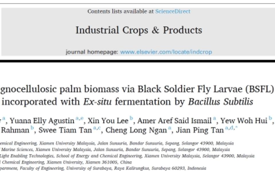 Dr. Tan Jian Ping & Team Publish in Industrial Crops and Products