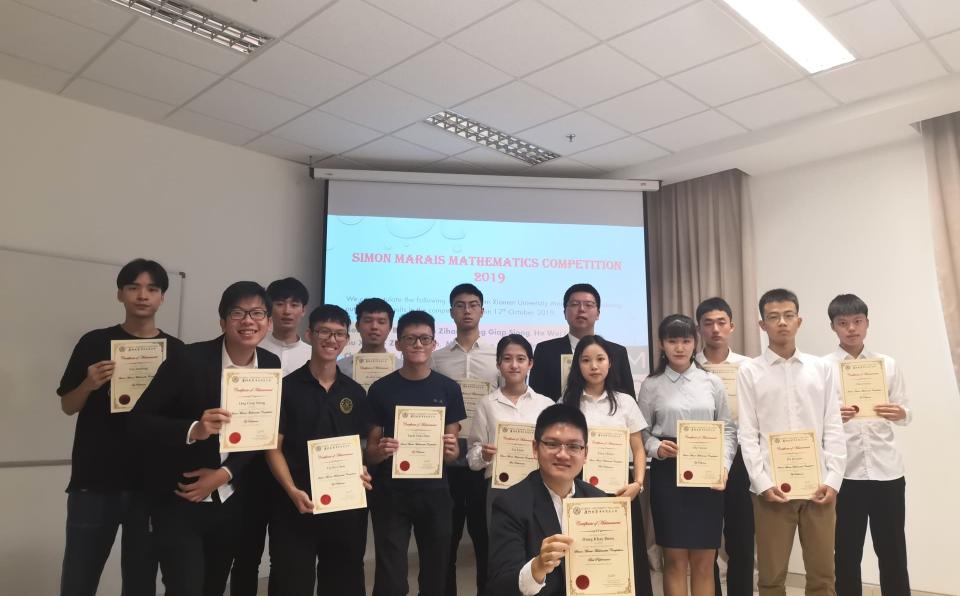 XMUM Students Stand Out at Simon Marais Mathematics Competition (1)