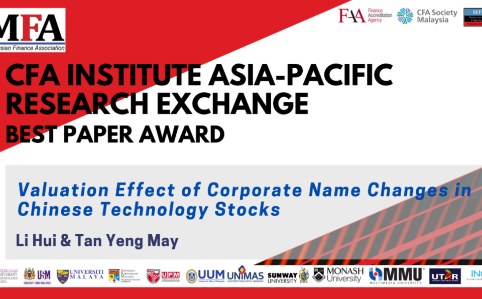 XMUM Undergraduate Wins CFA Best Paper Award in MFA Conference 2020 (1)